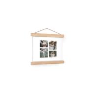 Gepersonaliseerde poster met houten posterhanger 20x20