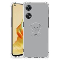 OPPO Reno8 T 4G Stevig | Bumper Hoesje | Grijs Baby Olifant