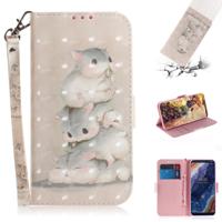 3D gekleurde tekening eekhoorns patroon horizontale Flip lederen case voor Nokia 9 met houder & card slots & portemonnee 3D gekleurde tekening eekhoorns patroon horizontale Flip lederen case voor Nokia 9 met houder & card slots & portemonnee