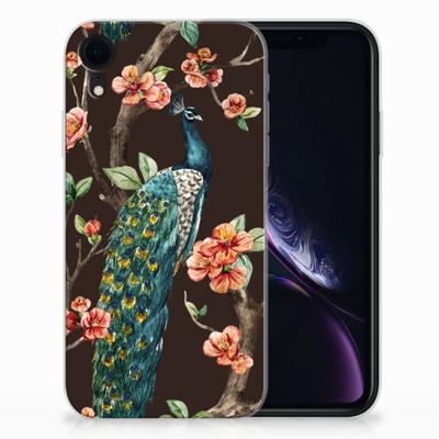 Apple iPhone Xr | TPU Hoesje | Pauw met Bloemen