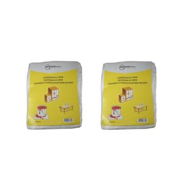Benson Afdekfolie - 3x stuks - transparant - 4 x 5 meter - afdekzeil