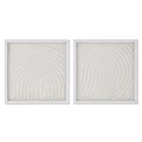 Set van 2 Schilderijen Home ESPRIT Papier Kristal 35 x 2 x 35 cm