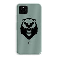Angry Bear (black): Google Pixel 5a 5G Transparant Hoesje
