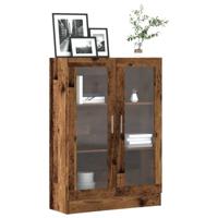 Boekenkast 82,5x30,5x115 cm bewerkt hout oud houtkleurig
