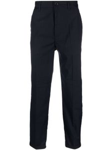 Armani Exchange pantalon fuselé à détails plissés - Bleu