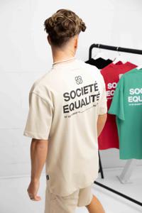 Equalité Societé Oversized T-Shirt Beige - Maat XS - Kleur: Beige | Soccerfanshop