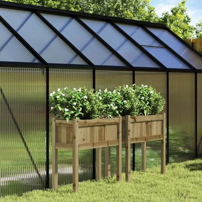VidaXL Plantenbakken met poten 2 st cm geïmpregneerd hout