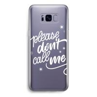 Don't call: Samsung Galaxy S8 Transparant Hoesje - thumbnail