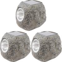 Buiten spot solar verlichting - 10x - steen - LED - 10 x 12 cm   - - thumbnail