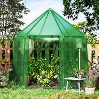 Foliekas met Allwetter-PE-bekleding & Roldeur & Venster Kas Serre