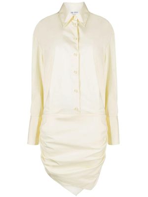 The Attico robe-chemise Hatty à coupe courte - Jaune The Attico robe-chemise Hatty à coupe courte - Jaune