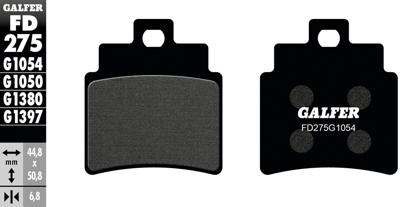 GALFER remblokken "fd275" brake pad fd275 g1054 organic standard