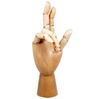 Ledenhand conda rechts man 30 cm naturel hout