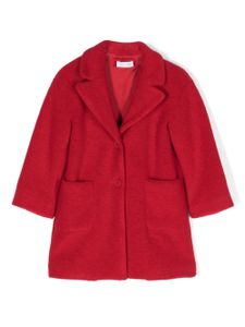 Monnalisa manteau droit à revers crantés - Rouge