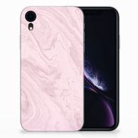 Apple iPhone Xr TPU Siliconen Hoesje Marble Pink - Origineel Cadeau Vriendin