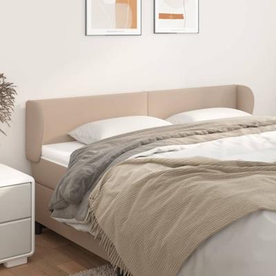 Hoofdbord met randen 183x23x78/88 cm kunstleer cappuccinokleur