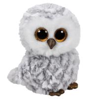 Ty Beanie Pluche uil - knuffel vogel - wit - 15 cm - bosdieren knuffel