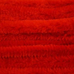 20x Rood chenille draad 14 mm x 50 cm