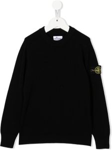 Stone Island Junior pull à patch logo - Noir