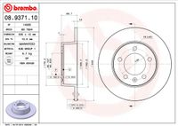 Remschijf BREMBO, Remschijftype: Massief, u.a. für Renault, Opel, Nissan