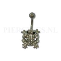 Navelpiercing grote kikker kristal