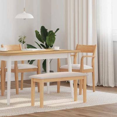 Bank 90 cm massief hout rubber