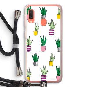 Sanseveria: Samsung Galaxy A20e Transparant Hoesje met koord