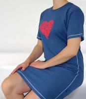 Dames nachthemd korte mouw - Heart