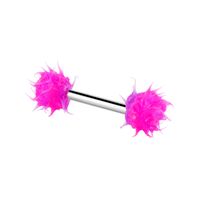 Staafje met Spikey balletjes Chirurgisch staal 316L / Silicone Barbells
