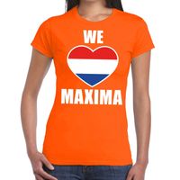 Oranje We love Maxima t-shirt dames