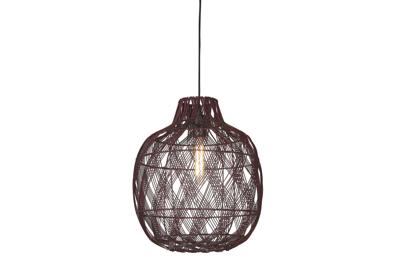 GOOD&MOJO Hanglamp 'Mendoza' Bamboe, 40cm, kleur Burgundy