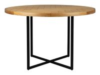 Dutchbone Ronde Eettafel 'Class' Eikenhout, 120cm, kleur Naturel
