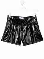 MSGM Kids short à effet de brillance - Noir