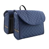 Dubbele Fietstas Quilt Blauw MIK