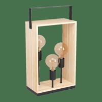Eglo Houten tafellampFamborough 3-lichts met zwart - 43416