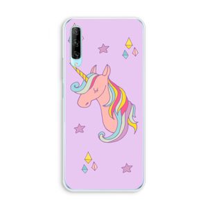 Roze eenhoorn: Huawei P Smart Pro Transparant Hoesje