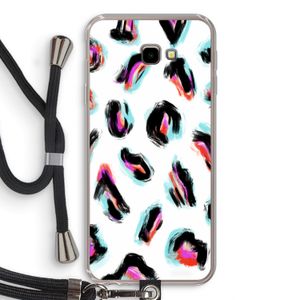 Cheetah color: Samsung Galaxy J4 Plus Transparant Hoesje met koord