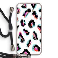 Cheetah color: Samsung Galaxy J4 Plus Transparant Hoesje met koord