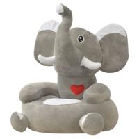 Kinderstoel olifant pluche grijs