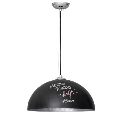 Mezzo tondo krijt zwart zilver 50cm hanglamp