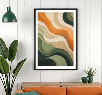Veelkleurige pastels kunstposter