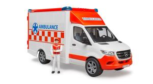bruder MB Sprinter ambulance met chauffeur modelvoertuig