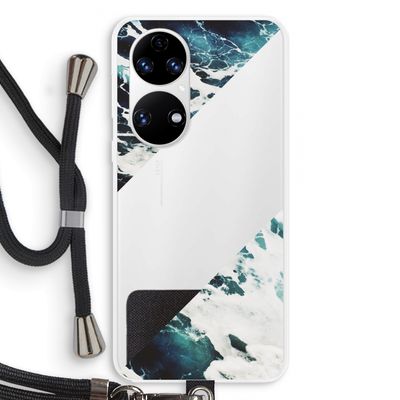 Golven: Huawei P50 Transparant Hoesje met koord