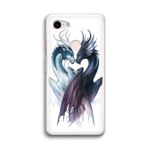 Yin Yang Dragons: Google Pixel 3 Transparant Hoesje