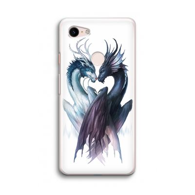 Yin Yang Dragons: Google Pixel 3 Transparant Hoesje