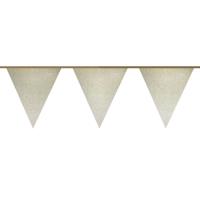 Haza Witbaard Vlaggenlijn goud glitter, 6mtr.