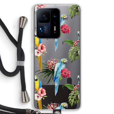 Kleurrijke papegaaien: Xiaomi Mi Mix 4 Transparant Hoesje met koord