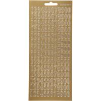 Creativ Company Stickers, cijfers, vel 10x23 cm, goud, 1 vel