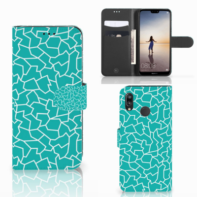 Huawei P20 Lite Hoesje Cracks Blue