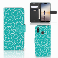 Huawei P20 Lite Hoesje Cracks Blue